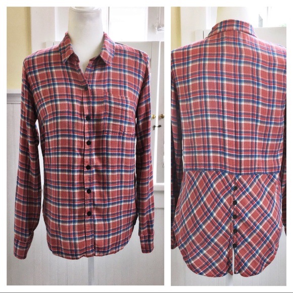 Lucky Brand Tops - Lucky Brand Bungalow Plaid Flannel Shirt Small EUC
